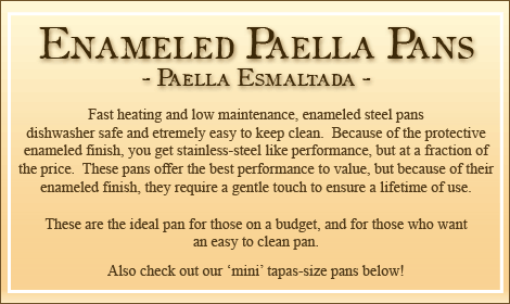 Enameled Steel Paella Pans from Spain