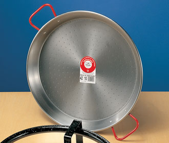 Traditional Polished Steel Paella Pans from Spain