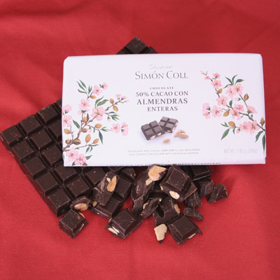 Simon Coll  50% Cocoa Dark Chocolate with Almonds Jumbo Bar - 4 for the price of 3 CL005-S4