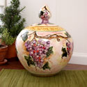 Handcrafted Grecas Grape &#39;Moorish&#39; Inspired Jar ALC-JT-UVC