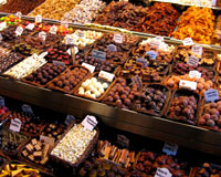 Chocolates at La Boqueria, Barcelona