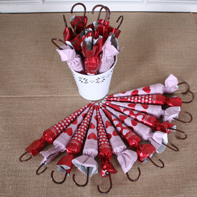 Sombrilla Rich Chocolate Red & Pink Parasol Umbrellas CL018