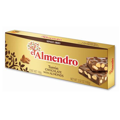 Chocolate Turron with Almonds Bar TR003