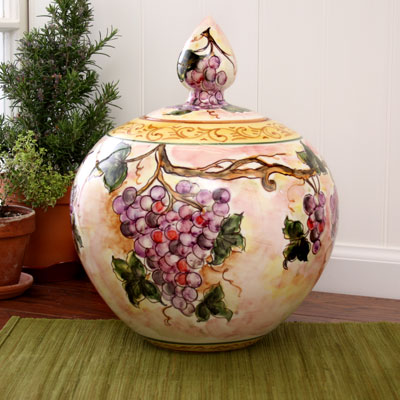Handcrafted Grecas Grape 'Moorish' Inspired Jar ALC-JT-UVC