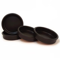 Set of 4 Black Anthracite Cazuela Clay Pans - 4.5 inch/12cm CP212-S4