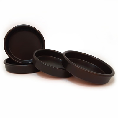 Set of 4 Black Anthracite Cazuela Clay Pans - 5.5 inch/14cm CP214-S4