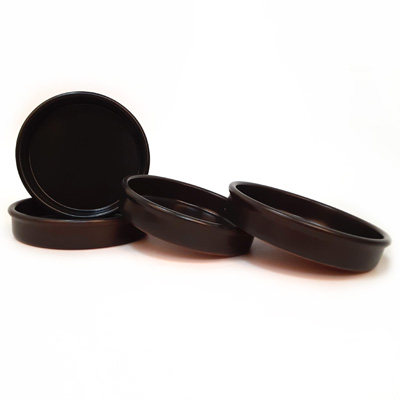 Set of 4 Black Anthracite Cazuela Clay Pans - 6 inch/15cm CP215-S4